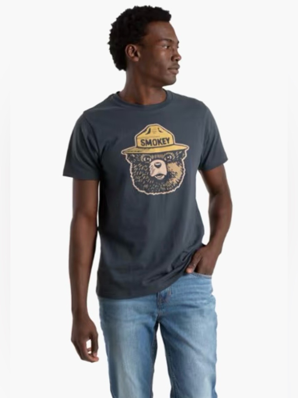 REI The Landmark Project Smokey Logo T-Shirt - gray Size medium - NEW